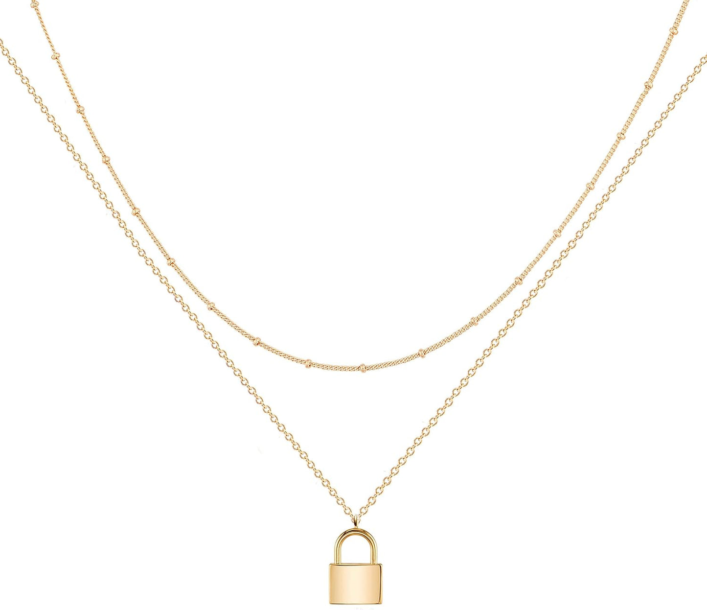 Manufacturer  MEVECCO Layered Heart Necklace Pendant Handmade 18k Gold Plated Dainty Gold Choker Arrow Bar Layering Long Necklace for Women  necklace