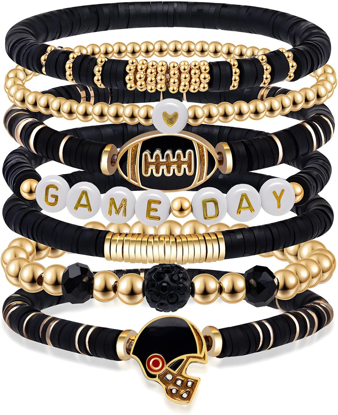Manufacturer  Artlunar Game Day Football Charm Bracelet: Stackable Sports Jewelry for Moms & Dads - Perfect for Football Fans  bracelets