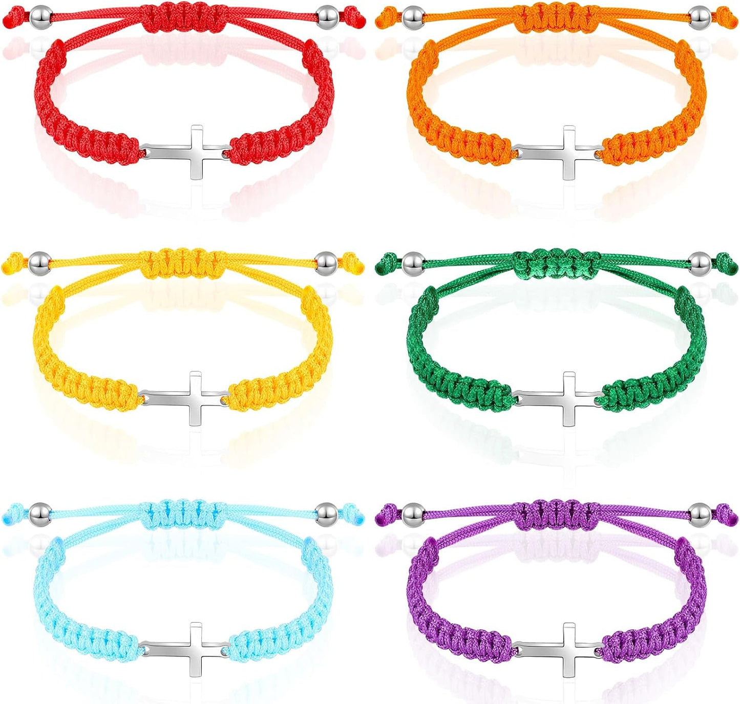 Manufacturer  Sureio Cross Friendship Bracelet Adjustable Braided Rope Jesus Christian Cross Bracelets Matching Couple String Lucky Strand BFF Wristband for Women Men Boy Girls Easter Baptism  bracelets
