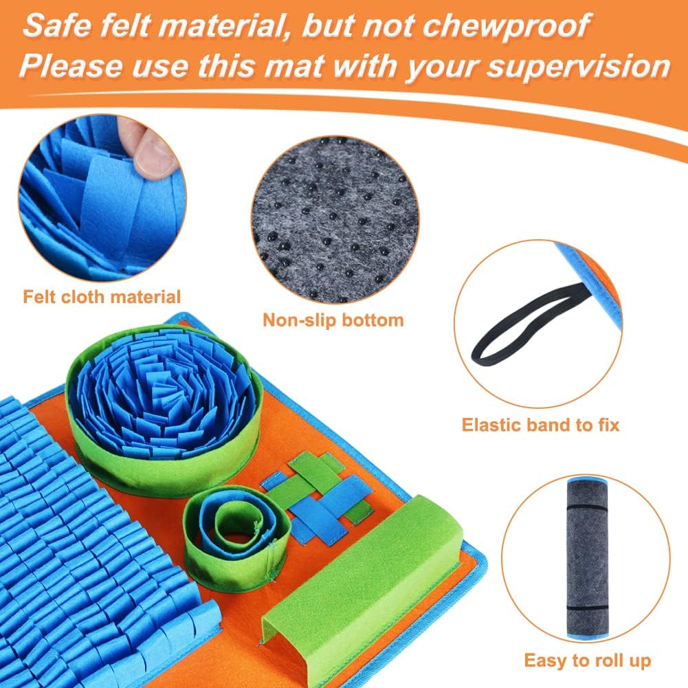 Manufacturer   Vivifying Snuffle Mat for Dogs, Interactive Dog Puzzle Toy for Boredom and Mental Stimulation, Enrichment Feeding Game Sniff Mat Helps Slow Eating and Keep Busy    Dog toy