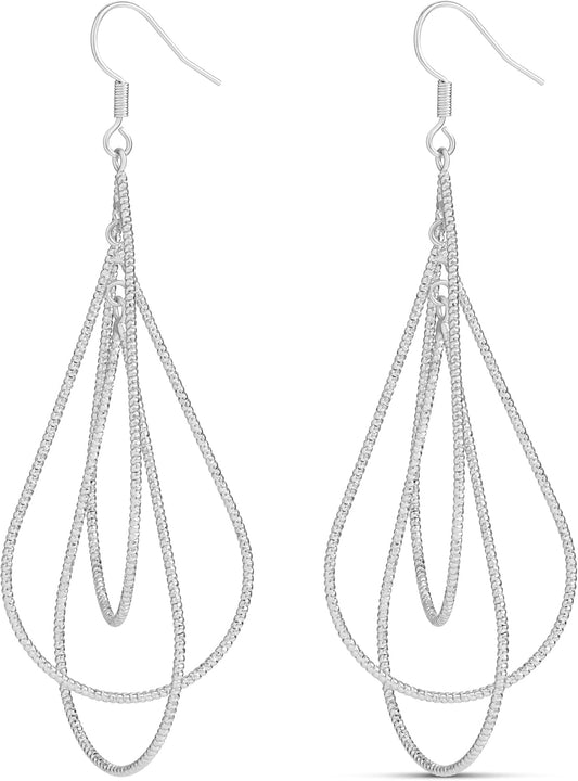 Manufacturer  MILLA Teardrop Earrings - Designer Silver Statement Earrings or Gold Dangle Earrings for Women Trendy Upscale Dangly Earrings  earring