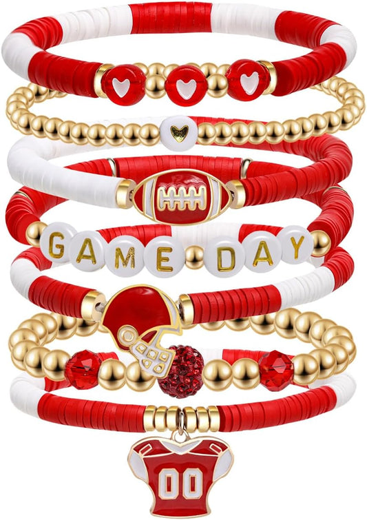 Manufacturer  Artlunar Game Day Football Charm Bracelet: Stackable Sports Jewelry for Moms & Dads - Perfect for Football Fans  bracelets