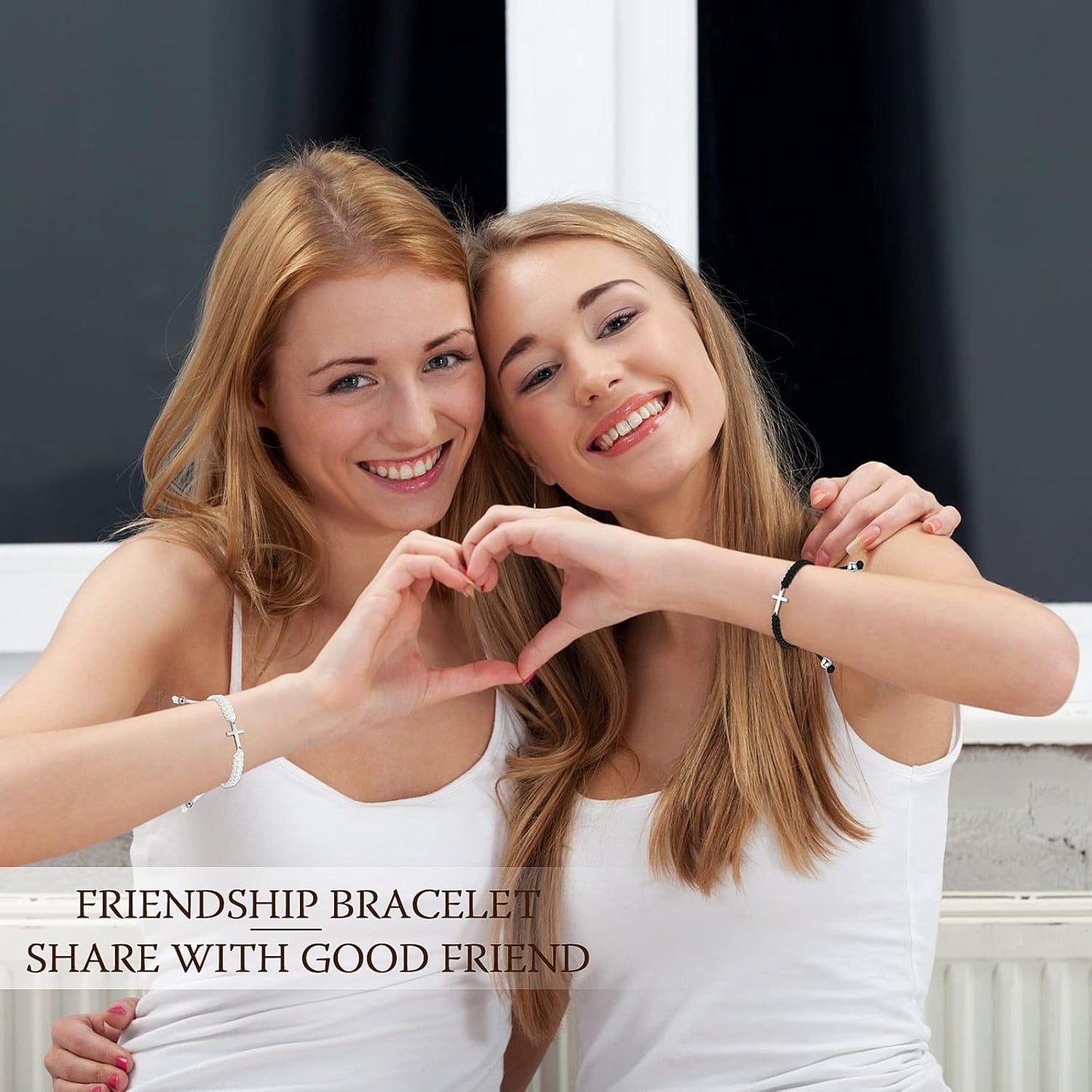 Manufacturer  Sureio Cross Friendship Bracelet Adjustable Braided Rope Jesus Christian Cross Bracelets Matching Couple String Lucky Strand BFF Wristband for Women Men Boy Girls Easter Baptism  bracelets