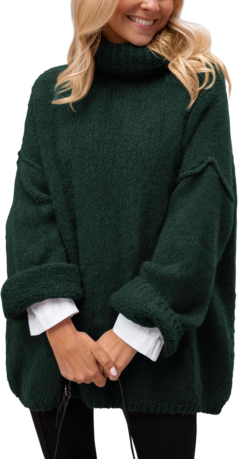 Manufacturer  PRETTYGARDEN Oversized Sweaters for Women  Chunky Turtleneck Sweater Fall Clothes Long Sleeve Tops Winter Clothing   sweaters