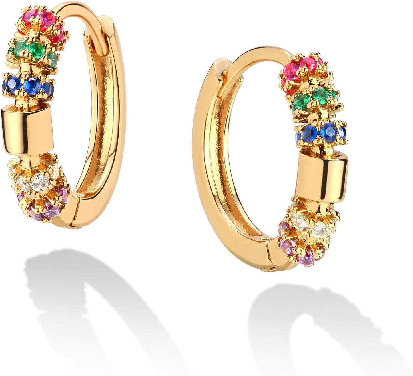 Manufacturer  VACRONA Cubic Zirconia Huggie Earrings 14k Gold Plated Tiny Earrings Small Huggie Hoop Earrings Simple Lightweight Hoops Gift for Women  earring