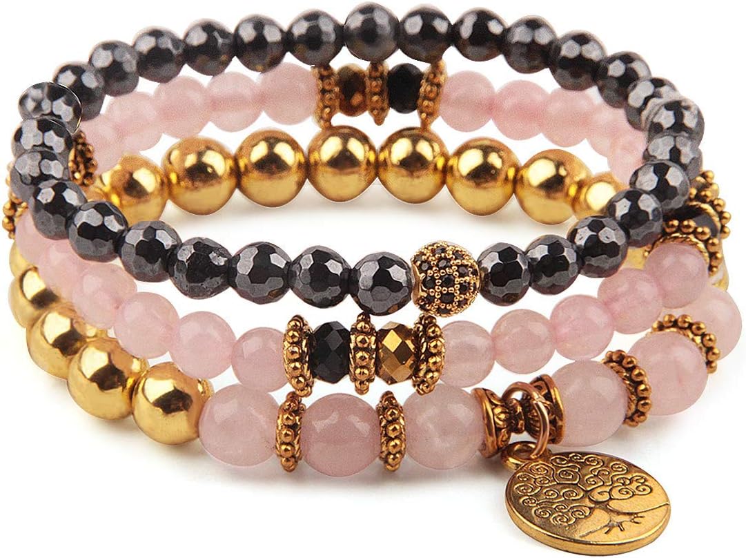 Manufacturer  Jardme Healing Crystal Bracelets for Women, 8mm Beaded Natural Stone Stretch Chakra Bracelets Tree of Life Bracelet Jewelry Gifts for Women  bracelets