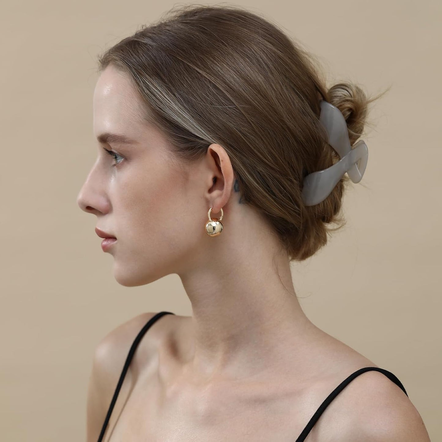 Manufacturer  Ascona Gold/Silver Plated Hoop Earrings, Gold Plated Ball Drop Dangle Hypoallergenic Lightweight Earrings for Women  earring