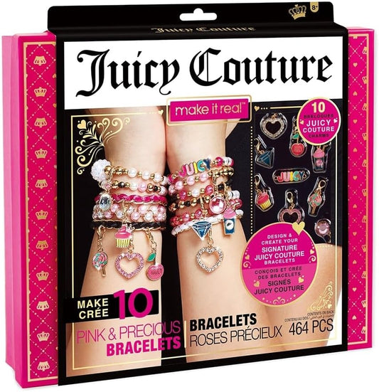 Manufacturer  Make it Real - Juicy Couture Pink and Precious Bracelets - DIY Charm Bracelet Kit with Beads for Tween Jewelry Making - Jewelry Making Kit for Girls  bracelets