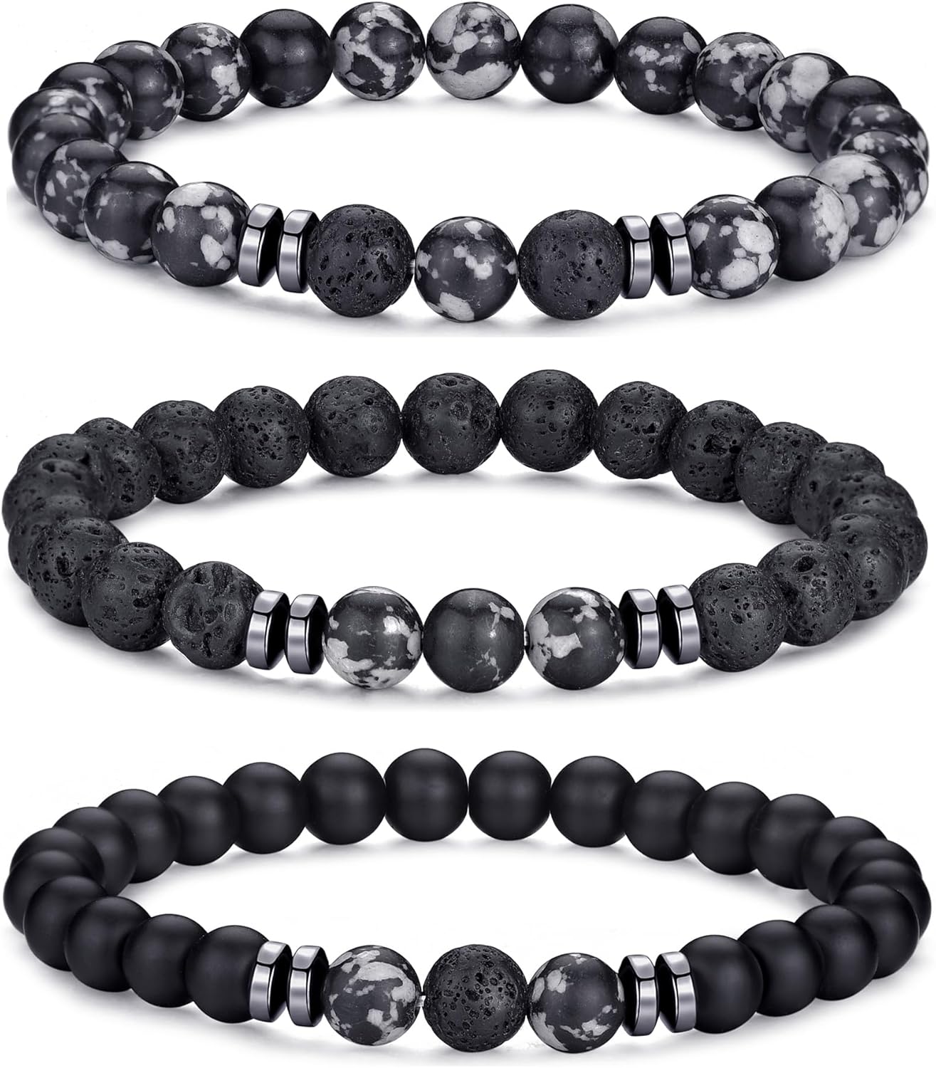 Manufacturer  RANKEEF Tiger Eye Bracelet For Men 8MM Natural Stone Stretch Adjustable Black Crystal Beaded Bracelet for Men Women Gifts  bracelets