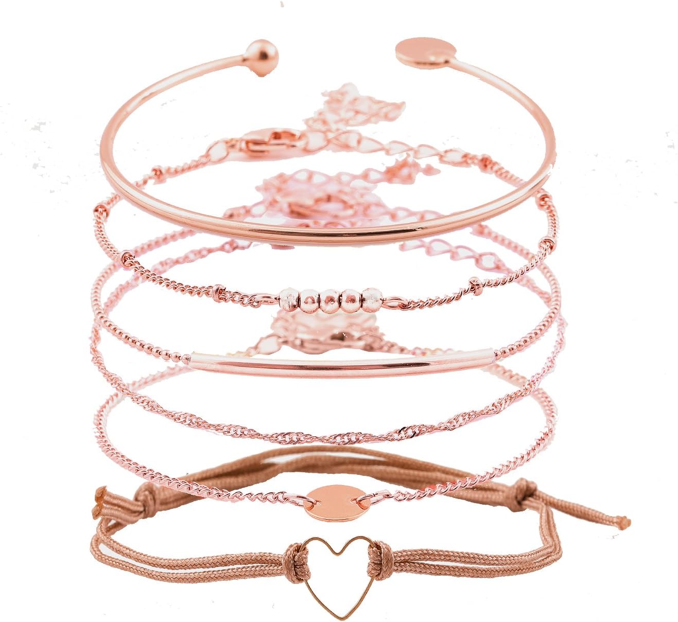 Manufacturer  Layered Bracelet Set Assorted Beaded Bracelet Multiple Stackable Wrap Bangle Jewelry Adjustable  bracelets