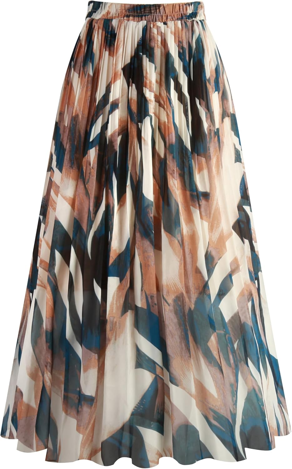 Manufacturer  Kingfancy Women's Pleated Skirt Chiffon Elastic Waist A-Line Midi Length Skirt skirts