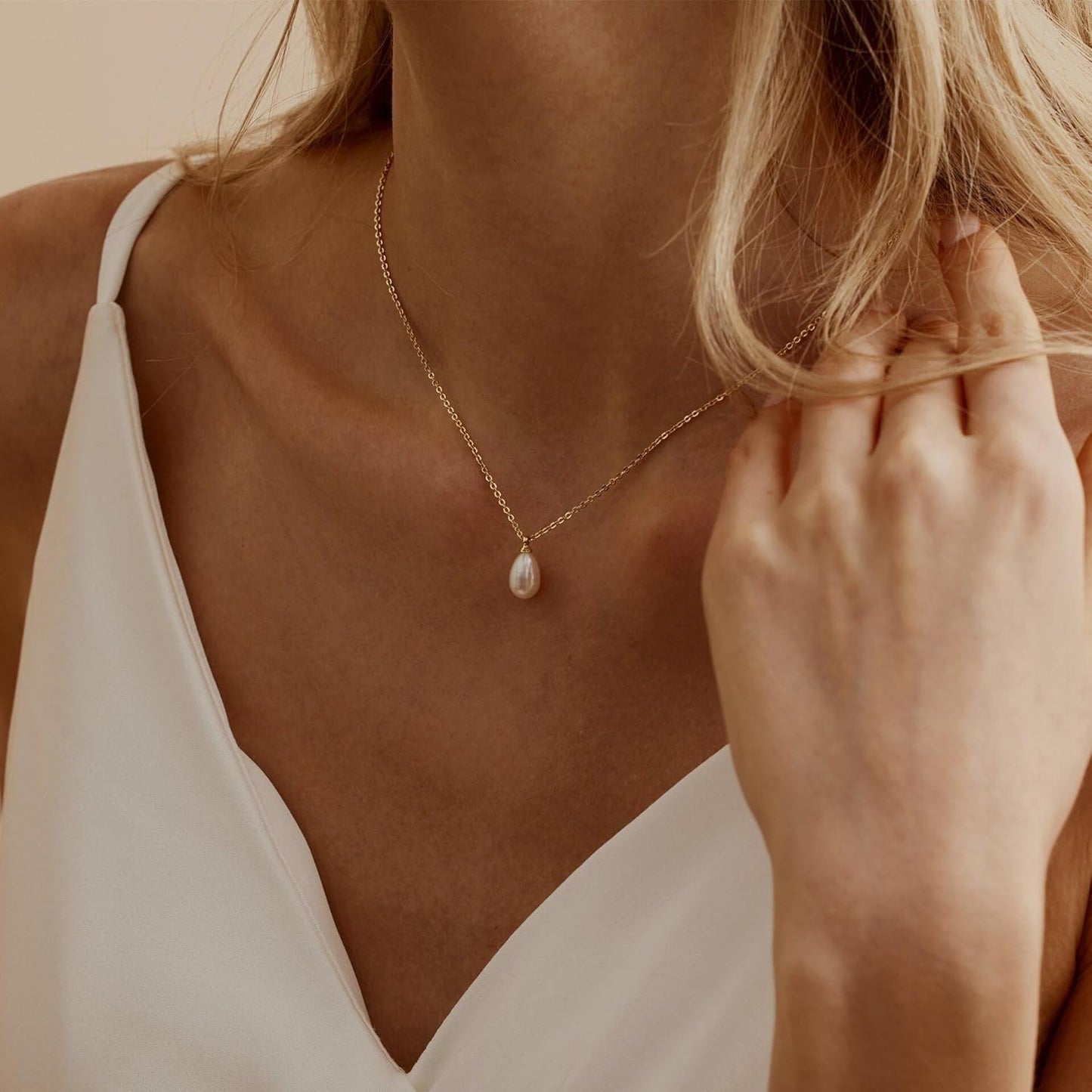 Manufacturer  Pearl Necklace for Women Trendy,14k Gold Plated Necklace Dainty Wedding Necklace Small Cute Choker Necklace Beaded Lariat Drop Necklace Vintage Waterproof Jewelry for Women Gold Jewelry Fashion Gifts  necklace