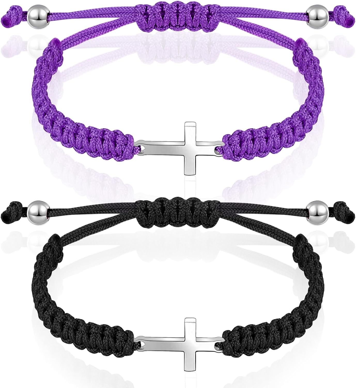 Manufacturer  Sureio Cross Friendship Bracelet Adjustable Braided Rope Jesus Christian Cross Bracelets Matching Couple String Lucky Strand BFF Wristband for Women Men Boy Girls Easter Baptism  bracelets