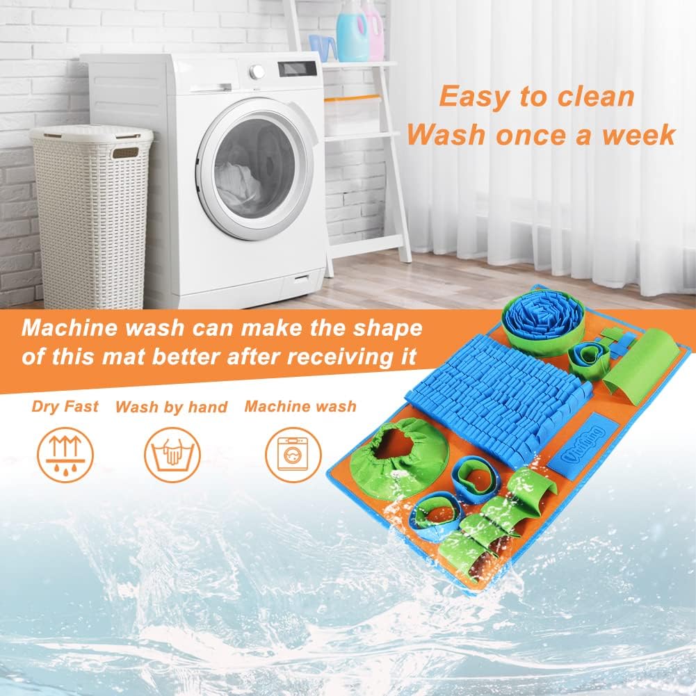 Manufacturer   Vivifying Snuffle Mat for Dogs, Interactive Dog Puzzle Toy for Boredom and Mental Stimulation, Enrichment Feeding Game Sniff Mat Helps Slow Eating and Keep Busy    Dog toy