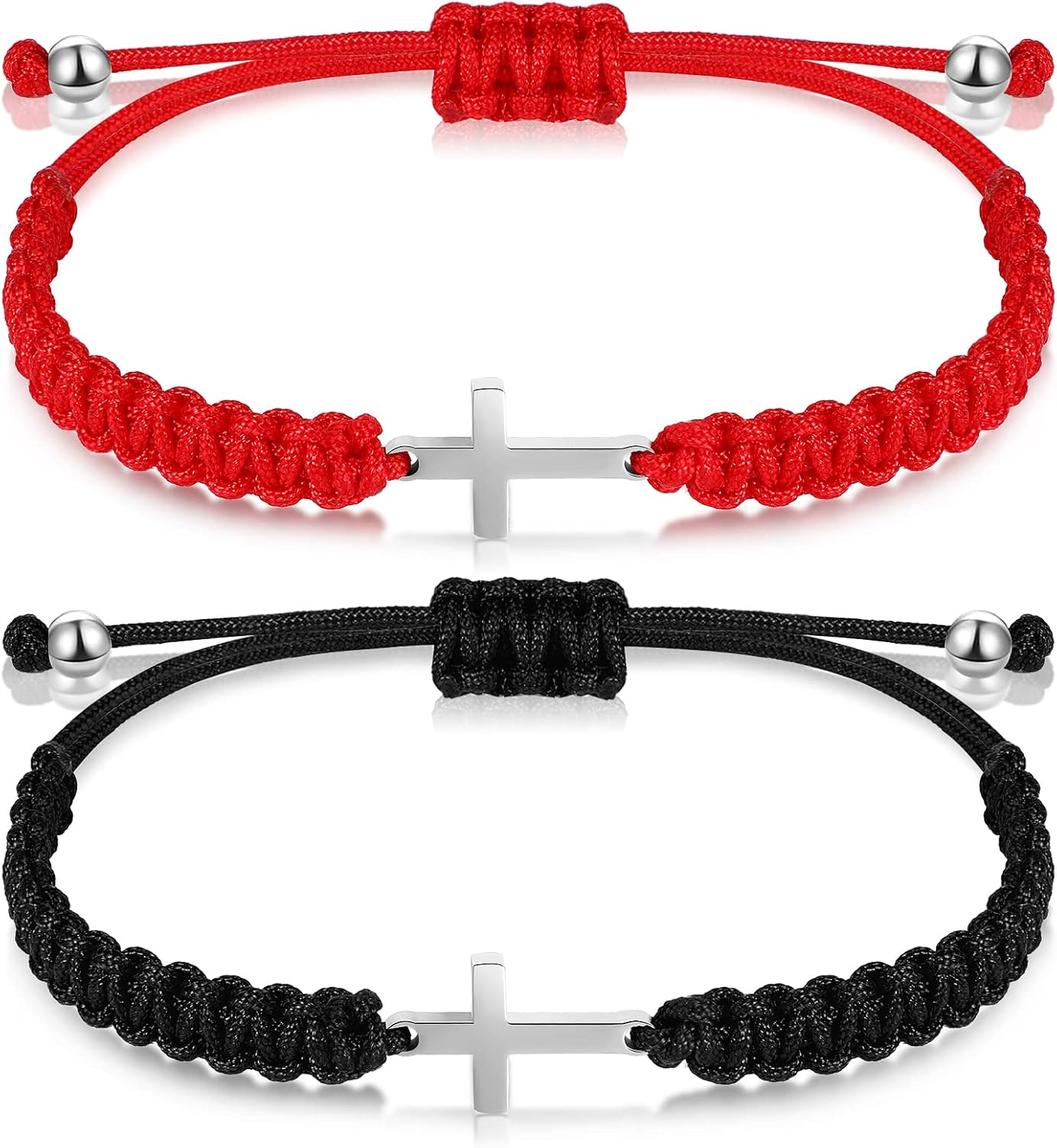 Manufacturer  Sureio Cross Friendship Bracelet Adjustable Braided Rope Jesus Christian Cross Bracelets Matching Couple String Lucky Strand BFF Wristband for Women Men Boy Girls Easter Baptism  bracelets