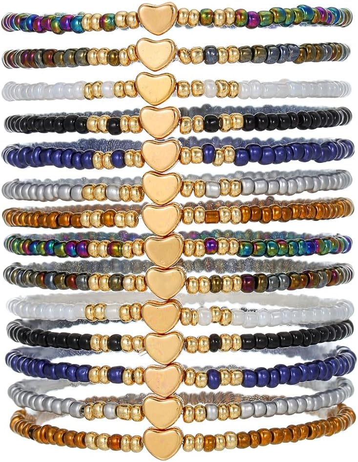 Manufacturer  Friendship Bracelets Boho Stackable Bracelets for Women Surfer Heishi Clay Bead Bracelets Stretch Preppy Bracelets Colorful Boho Bracelets for Women  bracelets