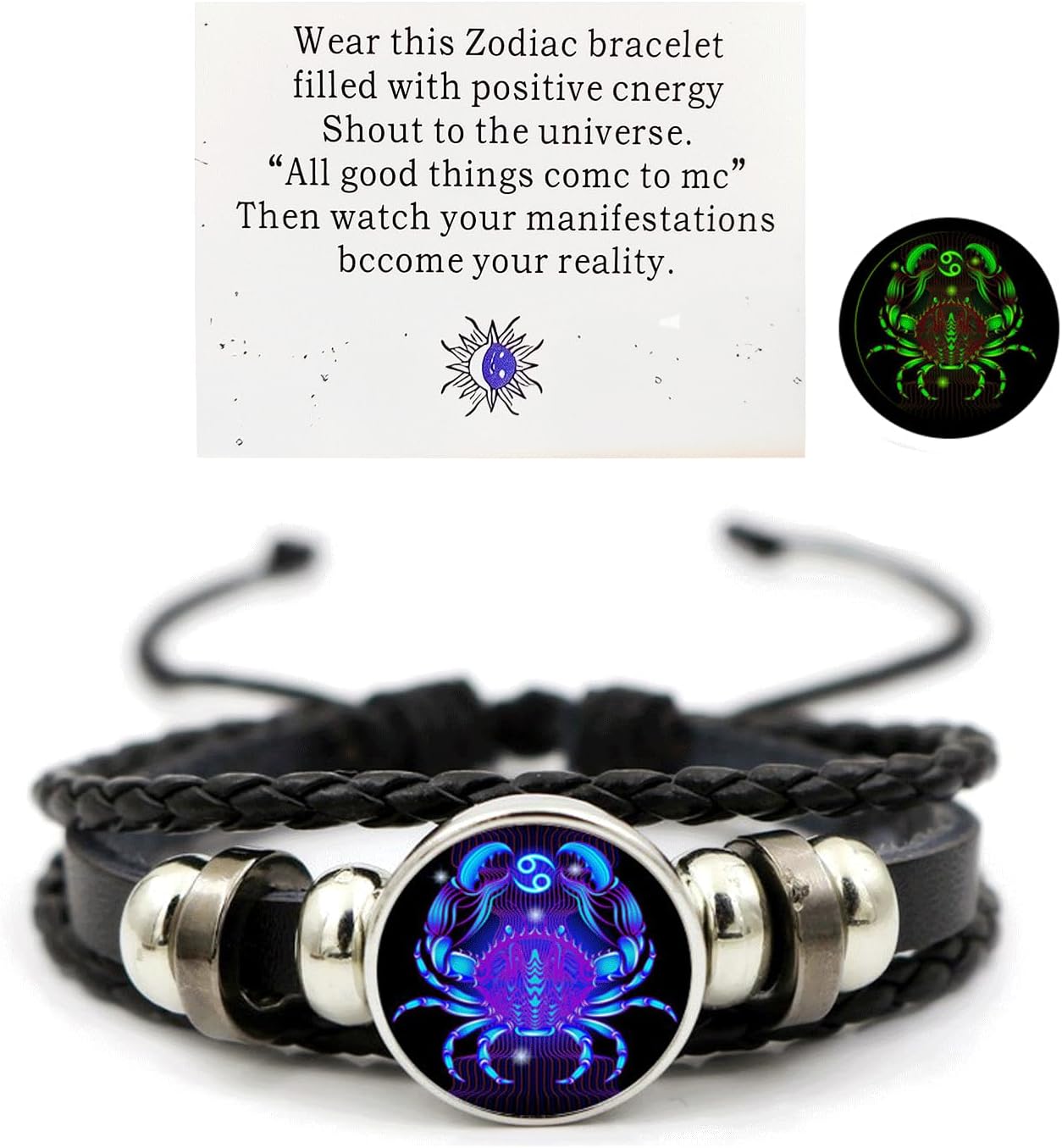 Manufacturer  Zodiac Signs Spirit Bracelet Zodiac Bracelet for Women Men Adjustable 12 Constellation Bracelet Multilayer Zodiac Black Leather Bracelets Zodiac Sign Wrap Bracelet for Women Men Birthday Jewelry  bracelets