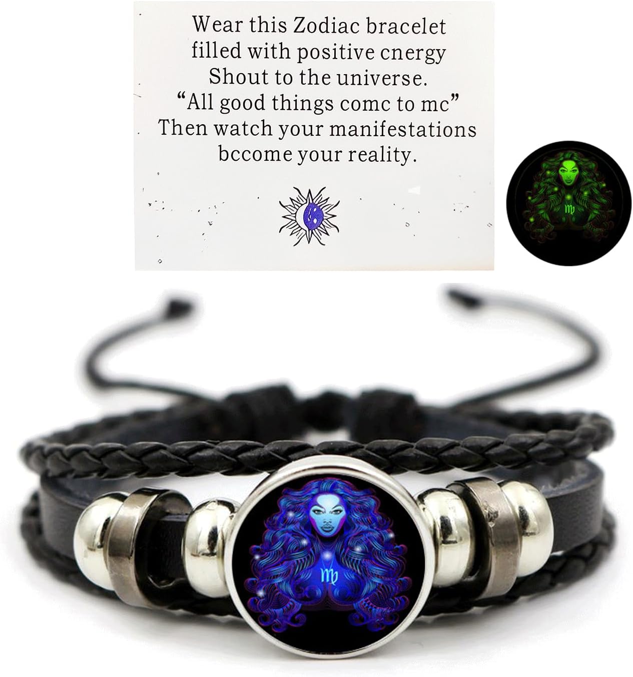 Manufacturer  Zodiac Signs Spirit Bracelet Zodiac Bracelet for Women Men Adjustable 12 Constellation Bracelet Multilayer Zodiac Black Leather Bracelets Zodiac Sign Wrap Bracelet for Women Men Birthday Jewelry  bracelets
