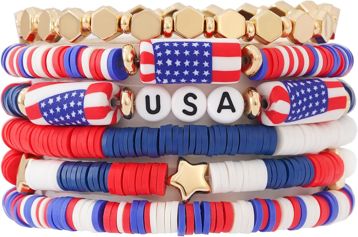Manufacturer  GOOJIDS Surfer Heishi Clay Bead Bracelets for Women Bohemian Stackable Gold Beaded Stretch Bracelets Elastic Layering Friendship Bracelets Set Boho Jewelry  bracelets
