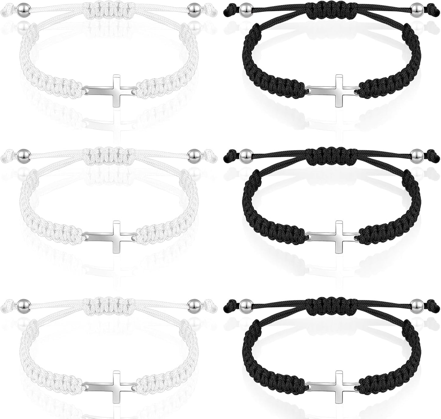 Manufacturer  Sureio Cross Friendship Bracelet Adjustable Braided Rope Jesus Christian Cross Bracelets Matching Couple String Lucky Strand BFF Wristband for Women Men Boy Girls Easter Baptism  bracelets