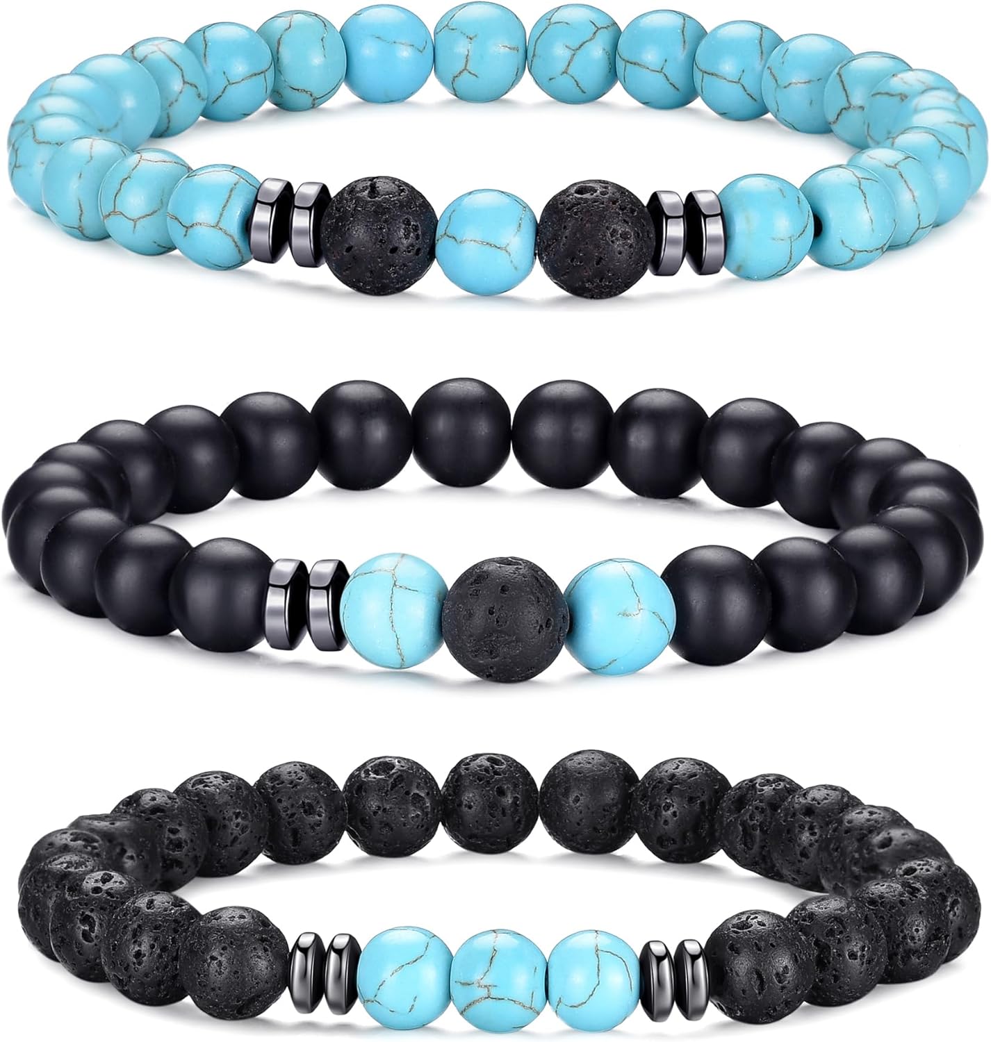 Manufacturer  RANKEEF Tiger Eye Bracelet For Men 8MM Natural Stone Stretch Adjustable Black Crystal Beaded Bracelet for Men Women Gifts  bracelets