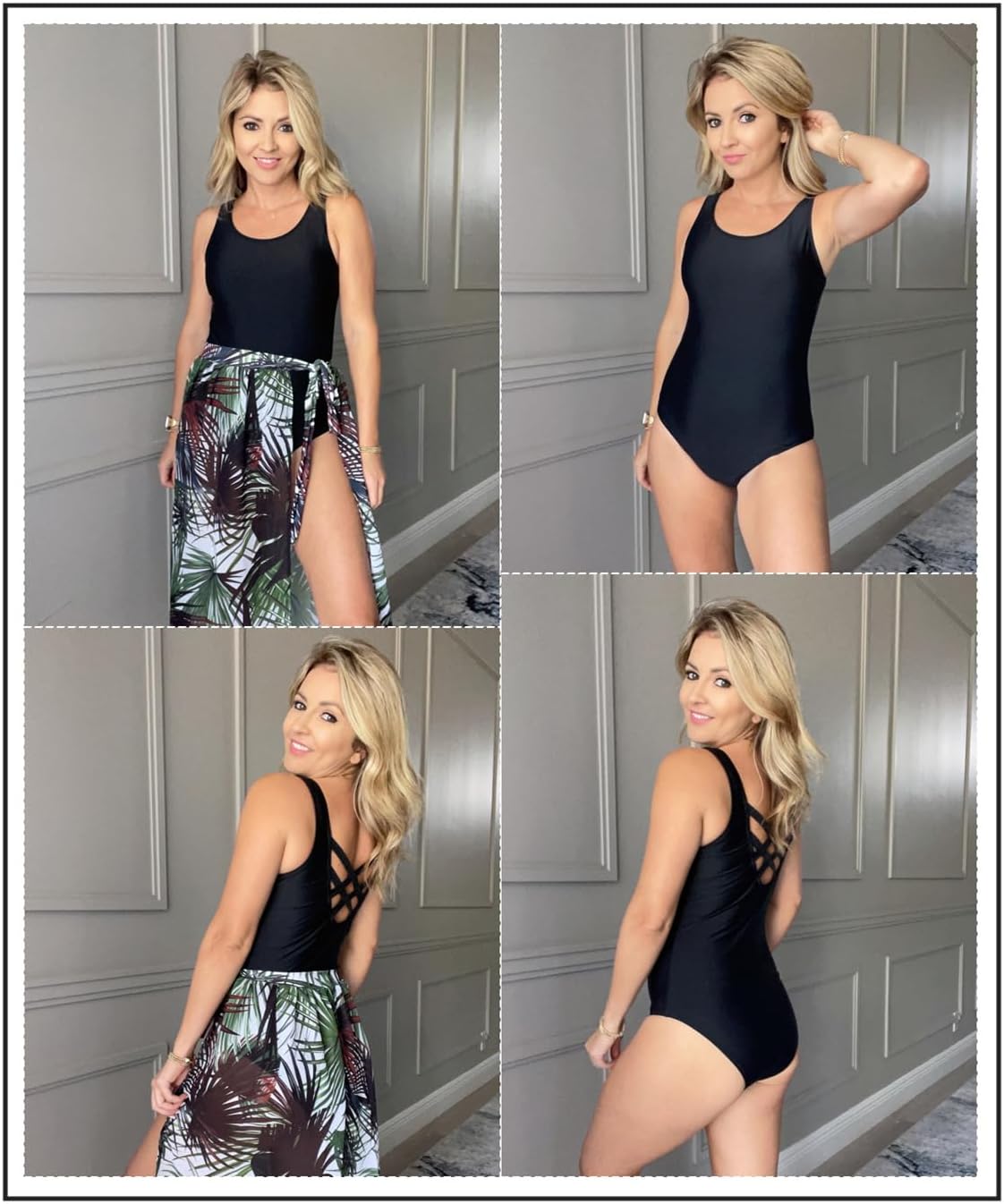 Manufacturer  Aleumdr Womens Color Block Print One Piece Swimsuits Athletic Training Swimwear Bathing Suits  Swimsuit