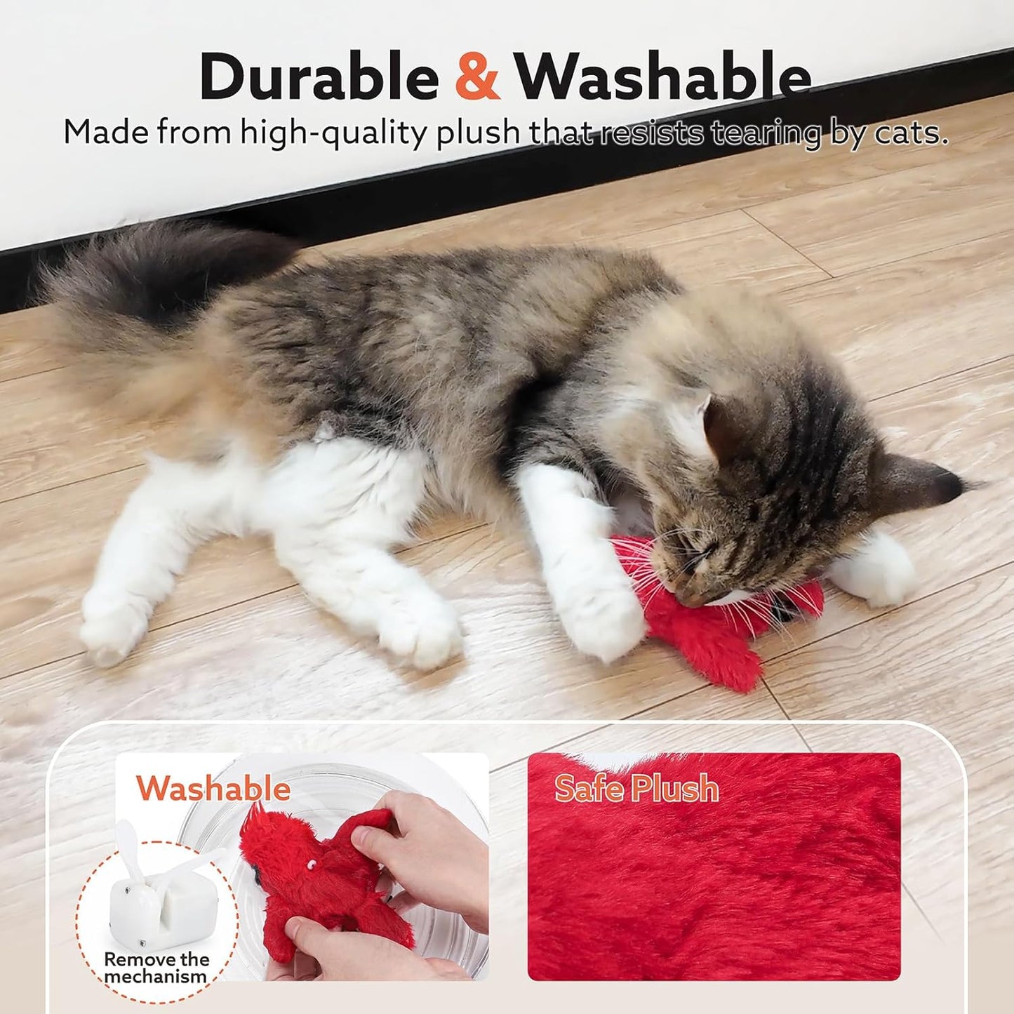 Manufacturer  Flapping Cardinal Cat Toys, Interactive Cat Exercise Toy with Lifelike Bird Chirp, USB Rechargeable Automatic Cat Kicker Catnip Toys for Bored Indoor Adult Cats Kittens    Cat toy