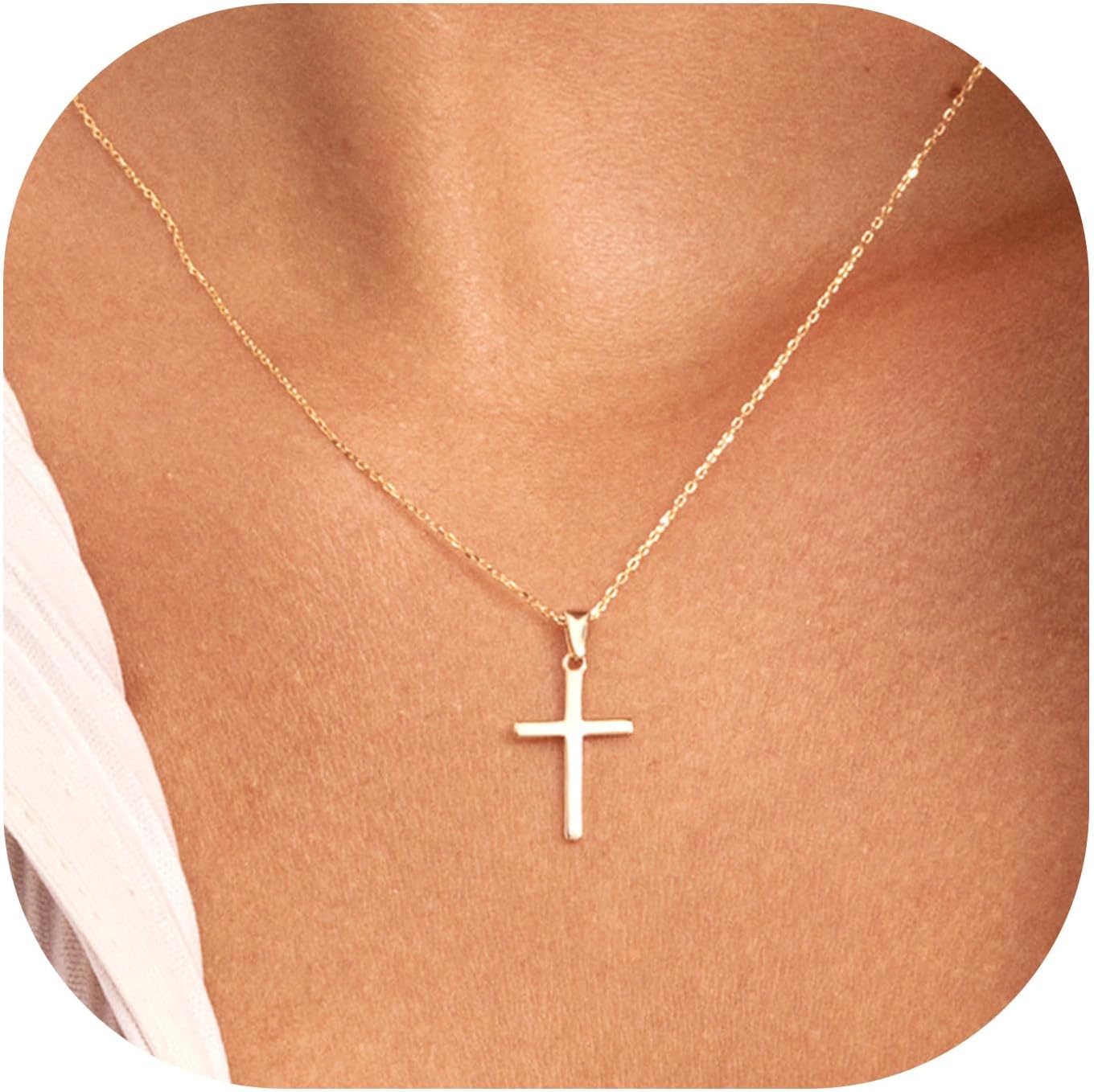 Manufacturer  MONOZO Cross Necklace for Women，14K Gold Plated Cross Necklace Layered Gold Cross Necklace Tiny Sideway Cross Choker Necklace Gold Cross Necklaces for Women Trendy Gold Jewelry Gifts for Women Trendy  necklace