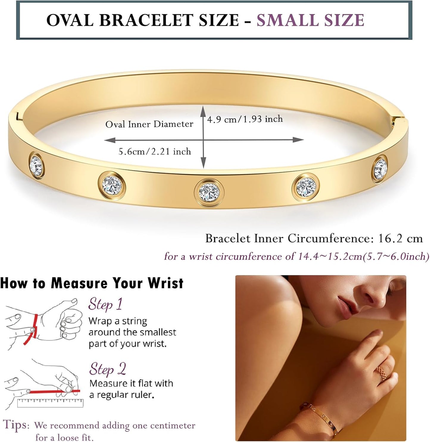 Manufacturer  Gold Bracelets for Women Friendship Love Bangle Bracelets Cubic Zirconia Stainless Steel Bracelet Jewelry Birthday Gifts for Women Stocking Stuffers  bracelets