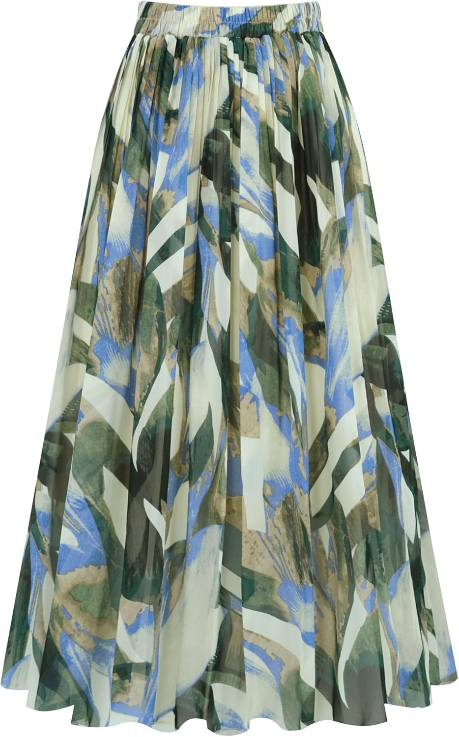 Manufacturer  Kingfancy Women's Pleated Skirt Chiffon Elastic Waist A-Line Midi Length Skirt skirts