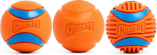 Manufacturer   Chuckit! Dog Balls - Interactive Dog Toys, High-Bounce Fetch Ball, Ultra and Rugged Balls, Durable - Size Medium, 2.5-inch Diameter, Set of 3    Dog toy