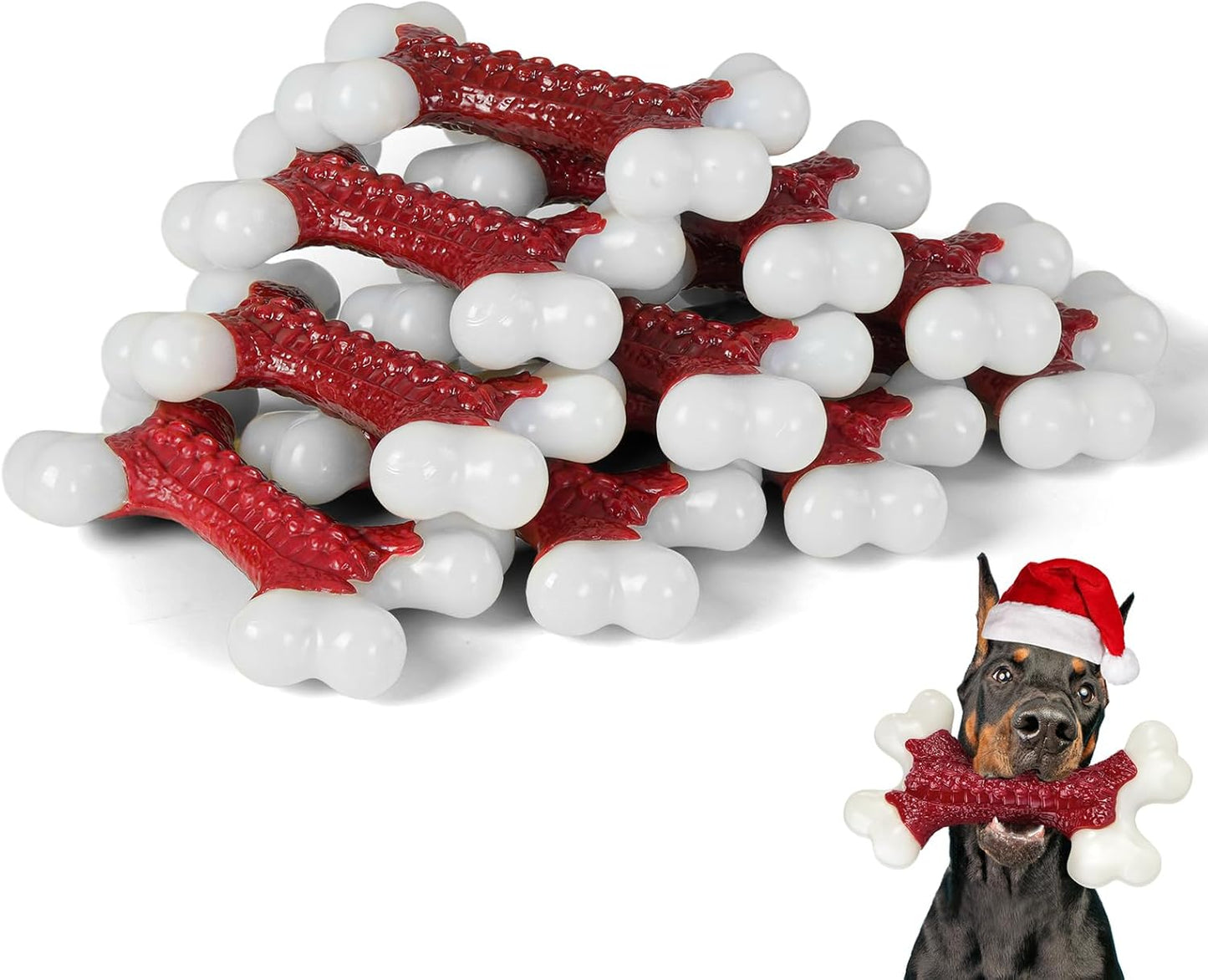 Manufacturer   Tough Dog Toys, Toys for Aggressive Chewers Large Breed, Chew Dogs, Bone Toy Nylon Dogs Almost Indestructible    Dog toy