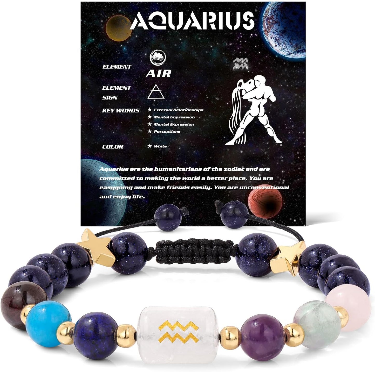 Manufacturer  GolbalJew Zodiac Bracelets for Women 12 Constellations Healing Crystal Stone Beads Bracelet Birthday Zodiac Gifts Horoscope Spiritual Bracelet  bracelets