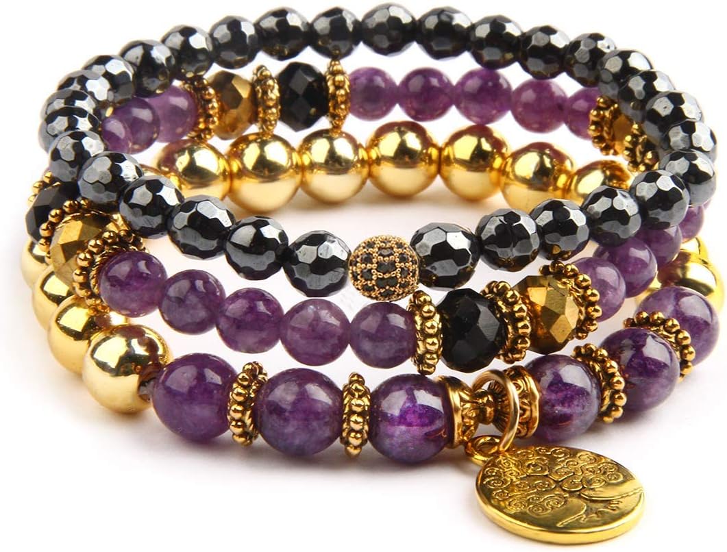 Manufacturer  Jardme Healing Crystal Bracelets for Women, 8mm Beaded Natural Stone Stretch Chakra Bracelets Tree of Life Bracelet Jewelry Gifts for Women  bracelets