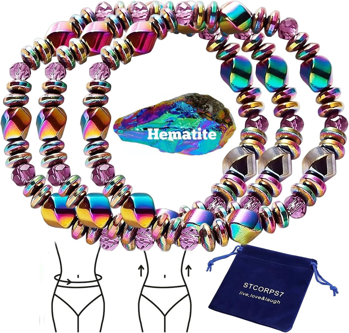 Manufacturer  Manufacturer  Magnetic Healing Bracelet – Adjustable Hematite Bracelet for Lymph Drainage, Arthritis, Anxiety Relief, Swelling Reduction & Weight Loss – Slimming Bracelet for Women & Men  bracelets