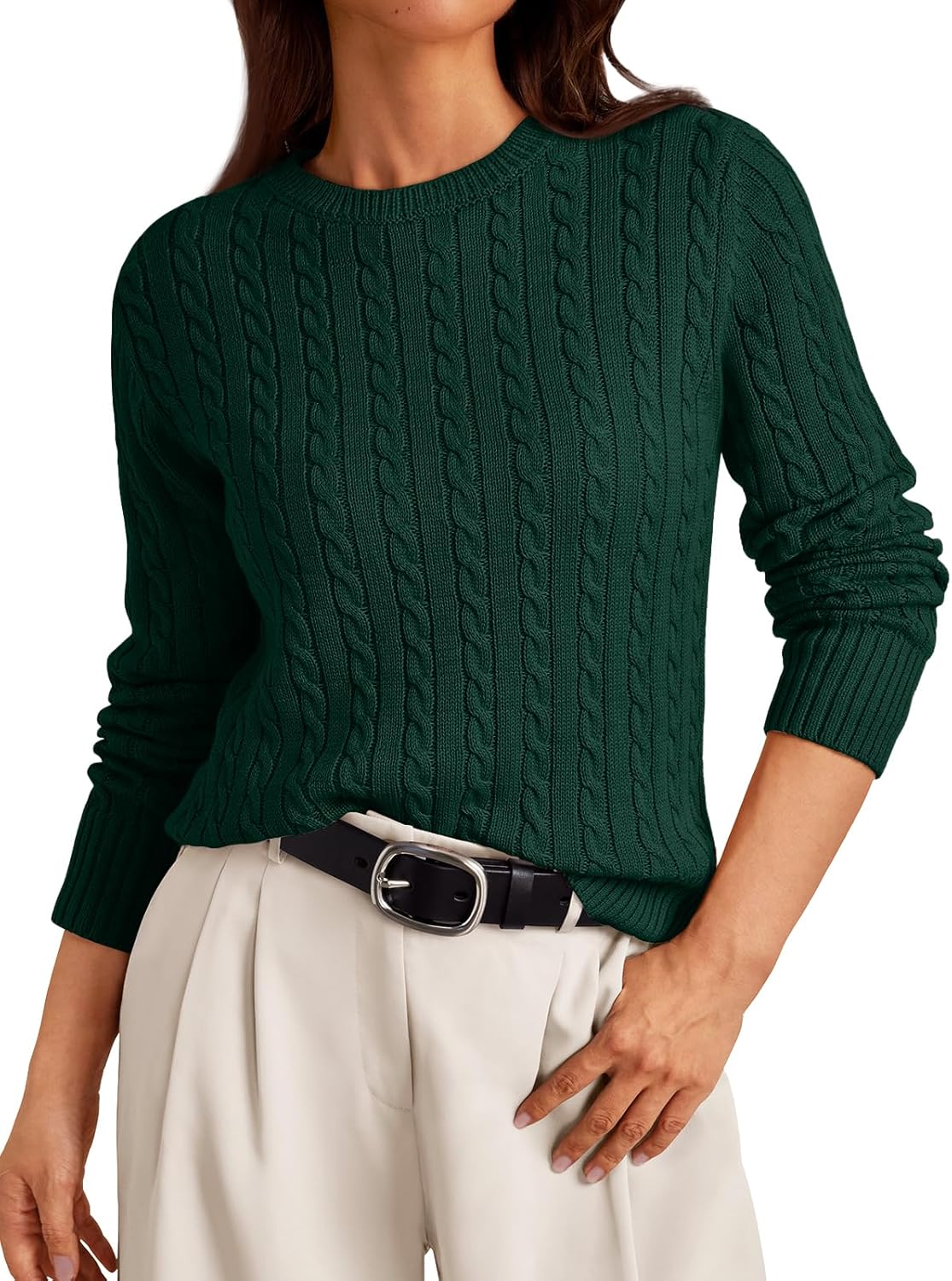 Manufacturer  LILLUSORY Womens Lightweight Cable Knit Soft Business Casual Trendy Classic Pullover Sweaters Fall Outfits  sweaters