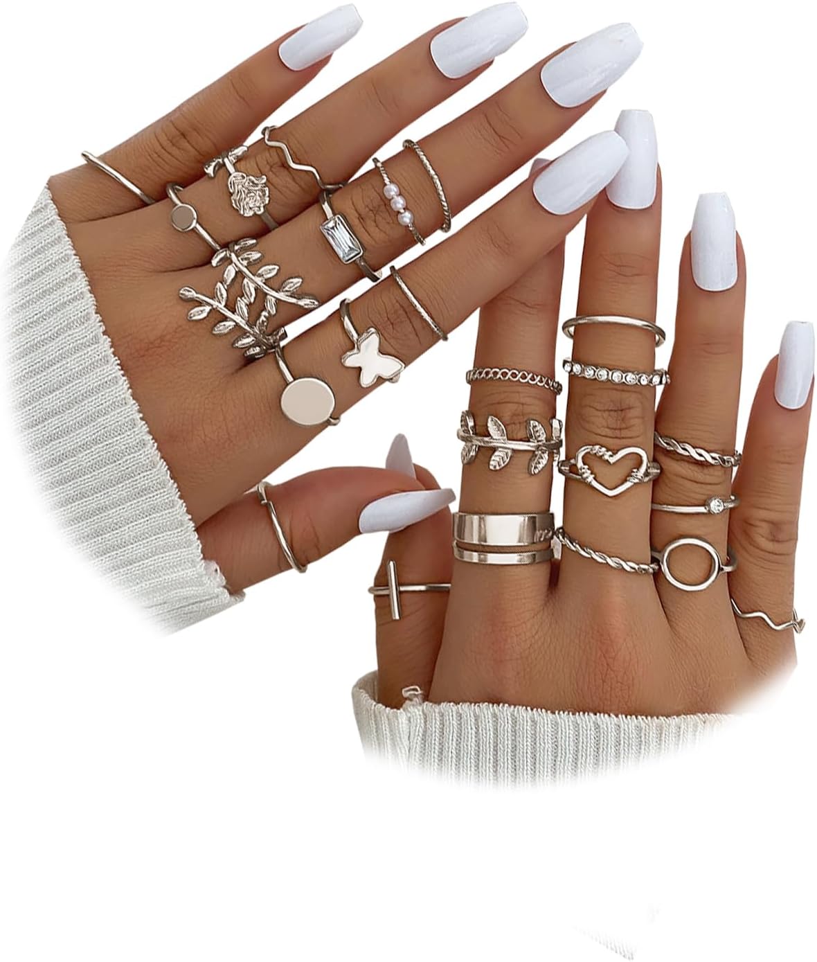 Manufacturer  IFKM 51 Pcs Gold Knuckle Rings Set For Women Girls Vintage Stackable Joint Finger Midi Rings Dainty Cubic Zirconia Crystal Simple Twist Hollow Cute Rings Pack Jewelry Gift   rings