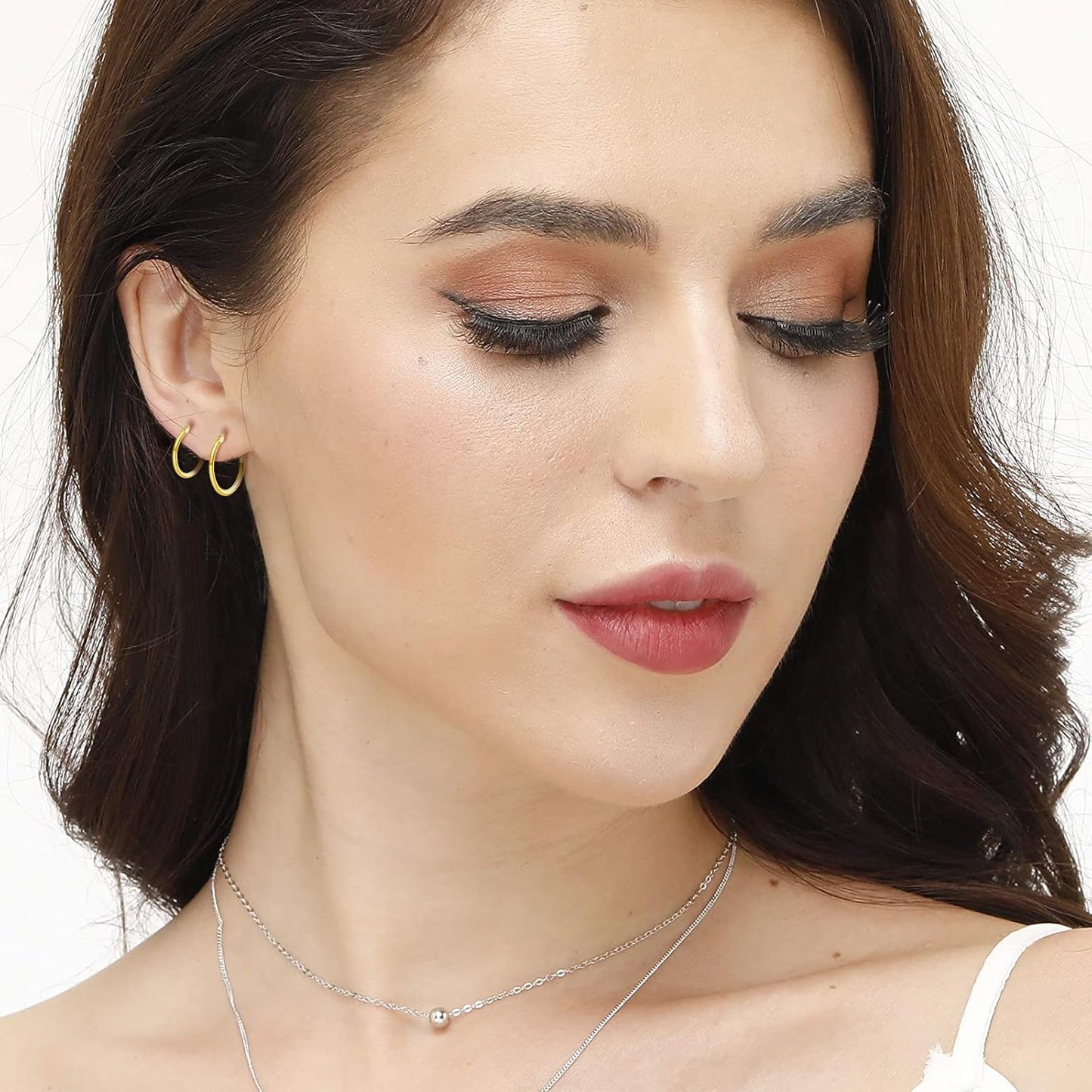 Manufacturer  14K Gold Plated Hoop Earrings for Women, 4 Pairs Sterling Silver Post Small Hoops, Gold Huggie Earrings Set for Women Men (13mm 15mm 20mm 25mm)   rings