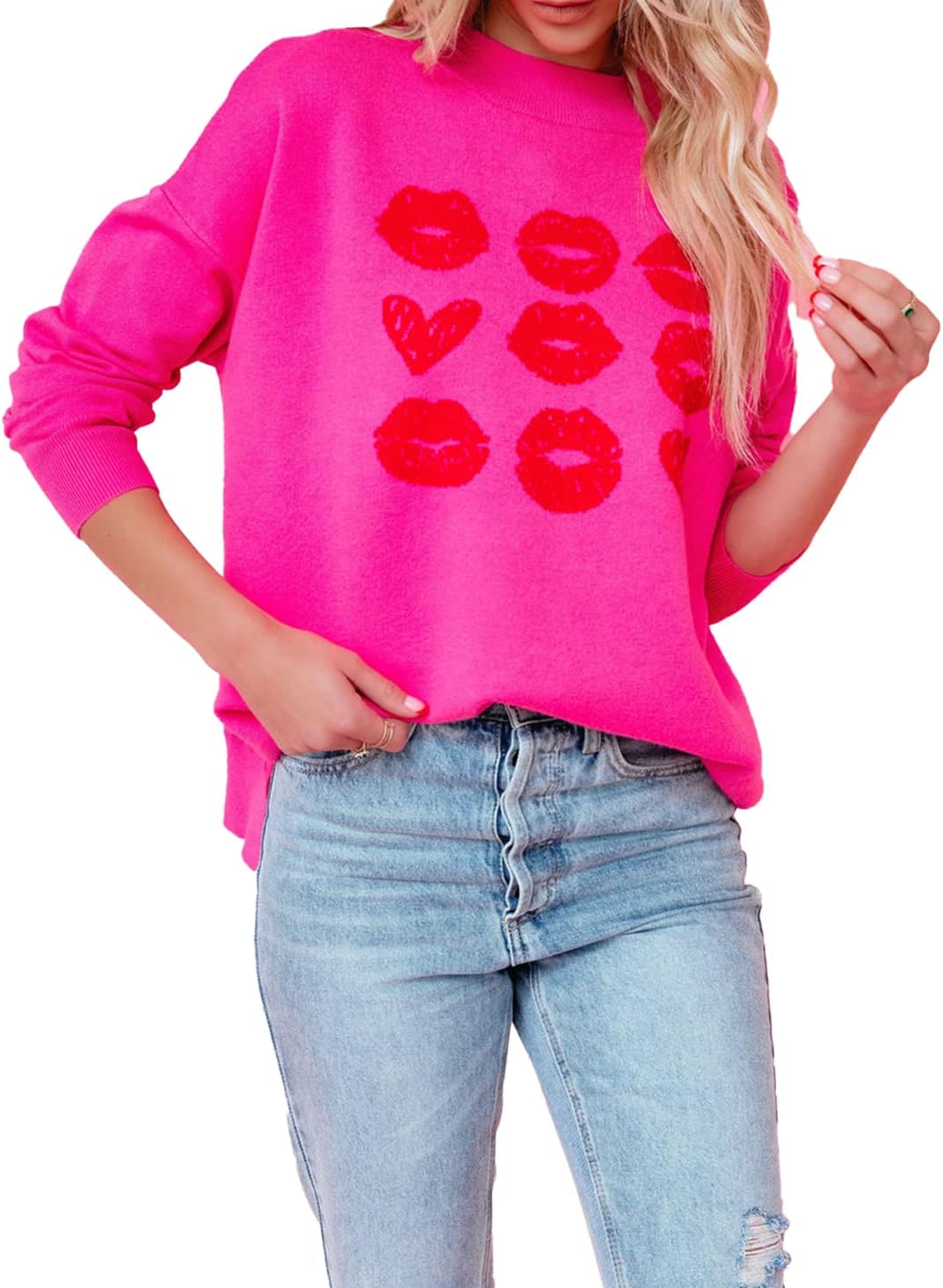 Manufacturer  Necooer Womens Sweater Pullover Casual Long Sleeve Crewneck Color Block Pullover Knit Sweater for Women   sweaters