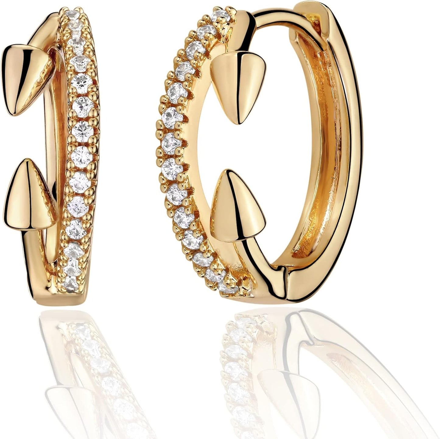 Manufacturer  VACRONA Cubic Zirconia Huggie Earrings 14k Gold Plated Tiny Earrings Small Huggie Hoop Earrings Simple Lightweight Hoops Gift for Women  earring