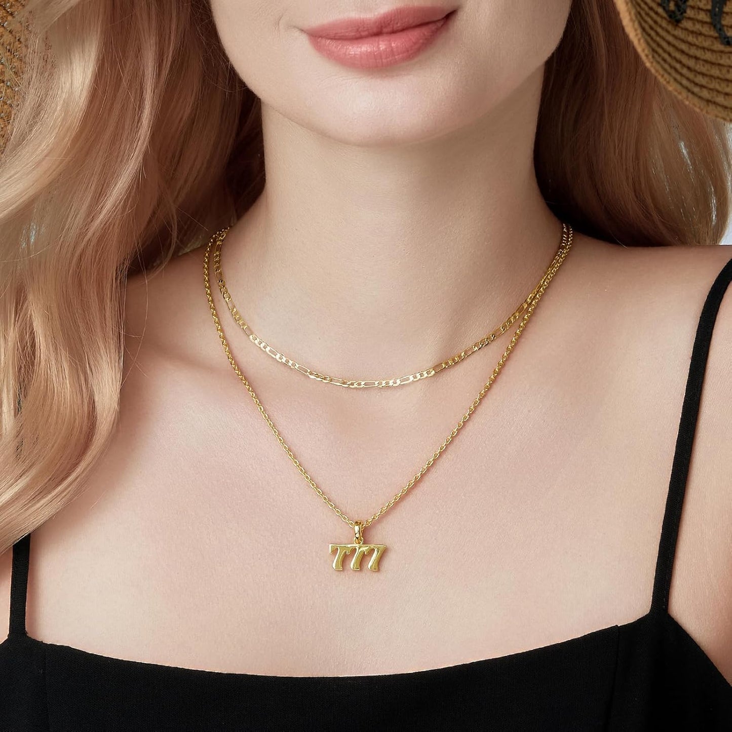 Manufacturer  Cicy Bell Womens Pendant Necklace 18k Gold Plated Lucky Dainty Necklace Gifts Fashion Jewelry 17.7'' with 2'' Extender  Necklace