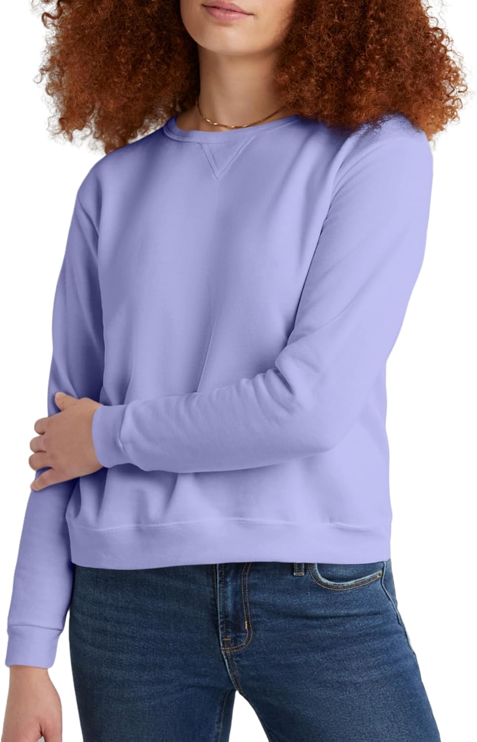 Manufacturer  Hanes womens Crewneck Sweatshirt, Ecosmart Fleece Pullover With V-notch, Sweatshirt for Women   sweaters