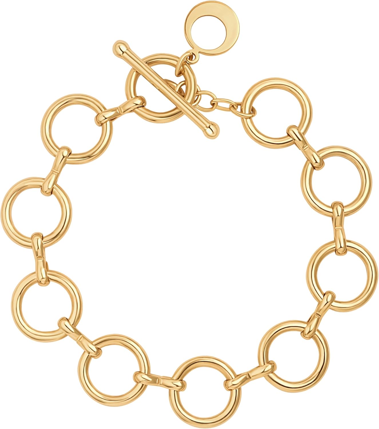 Manufacturer  SOFYBJA 18k Gold Plated Personalized Chunky Cuban Oval Link Chain Bracelets for Men Toggle Rope Bracelet Jewelry for Women  bracelets