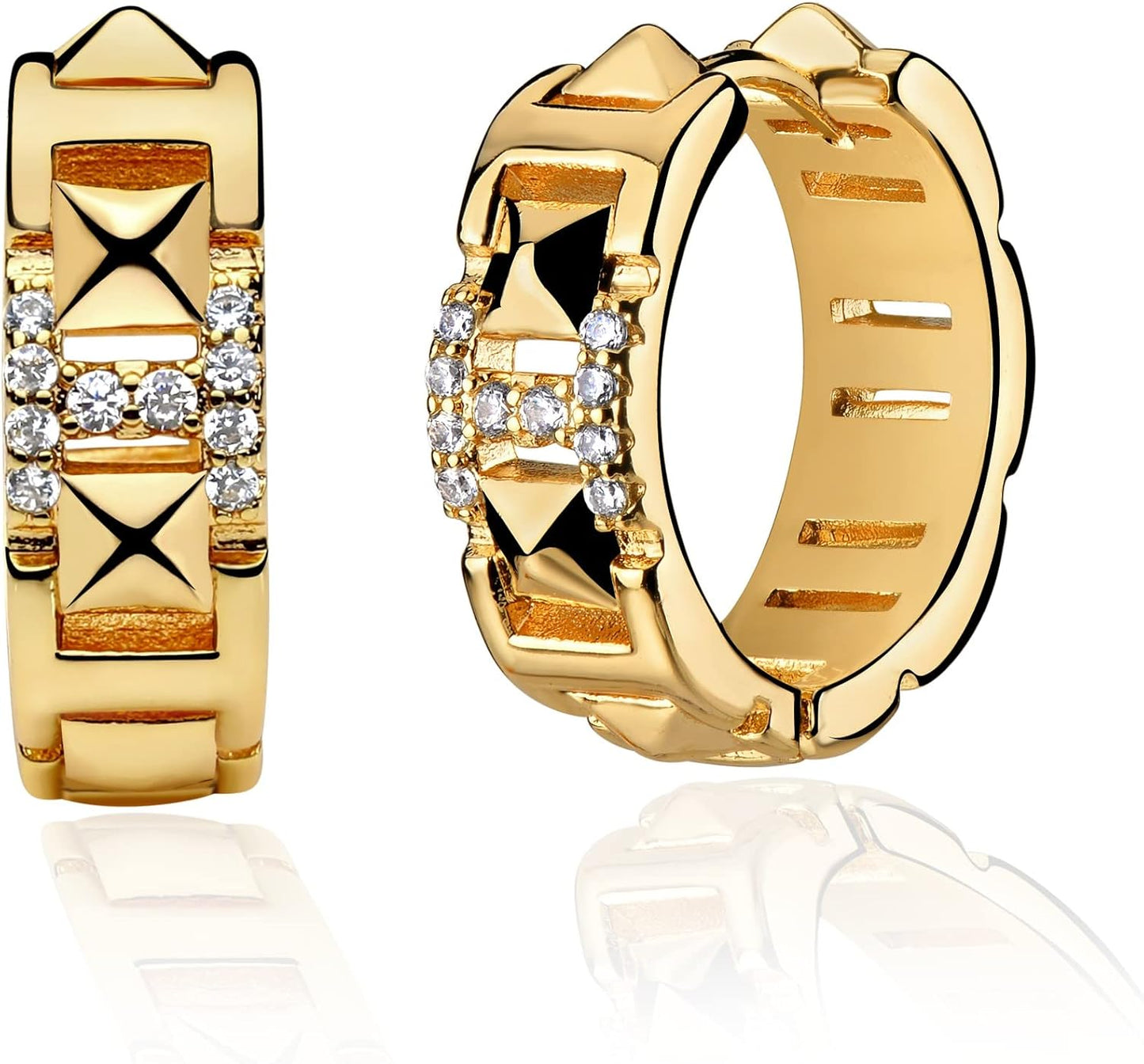 Manufacturer  VACRONA Cubic Zirconia Huggie Earrings 14k Gold Plated Tiny Earrings Small Huggie Hoop Earrings Simple Lightweight Hoops Gift for Women  earring