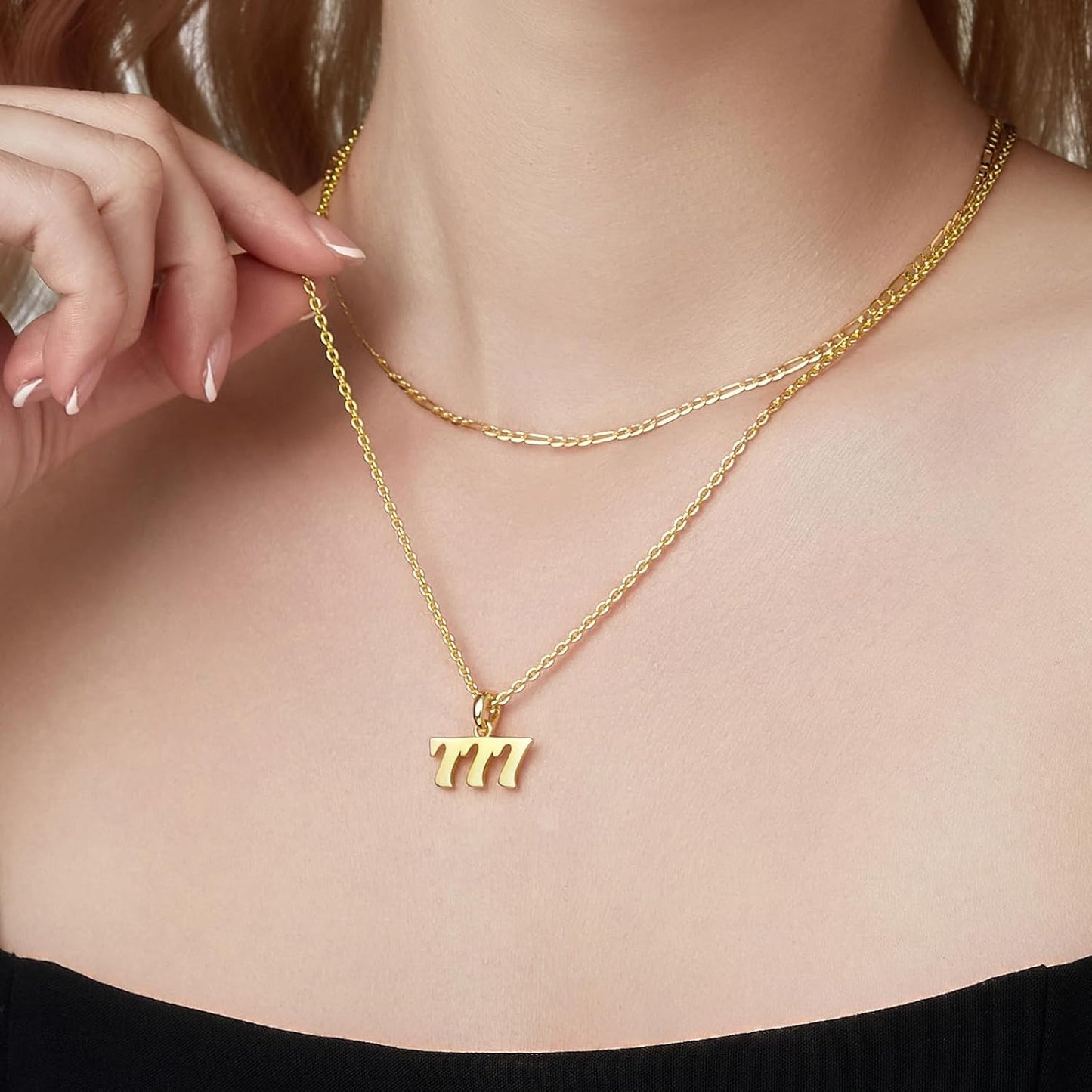 Manufacturer  Cicy Bell Womens Pendant Necklace 18k Gold Plated Lucky Dainty Necklace Gifts Fashion Jewelry 17.7'' with 2'' Extender  Necklace
