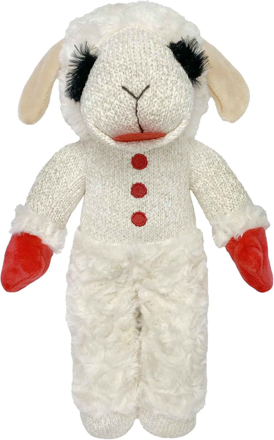 Manufacturer   Multipet Mini Lamb Chop Officially Licensed, Plush, Squeak Pet Toy (White, 10')    Dog toy