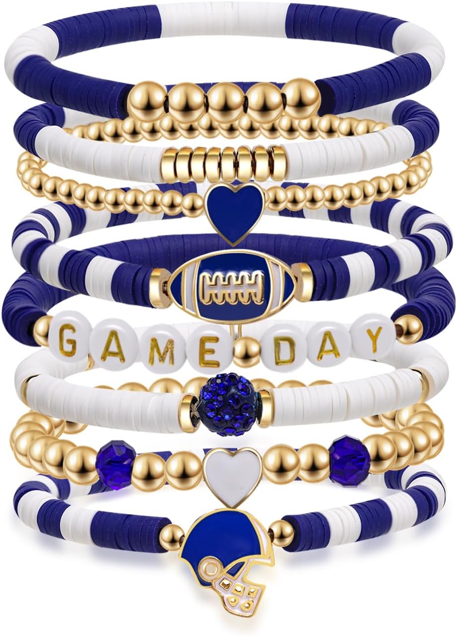 Manufacturer  Artlunar Game Day Football Charm Bracelet: Stackable Sports Jewelry for Moms & Dads - Perfect for Football Fans  bracelets