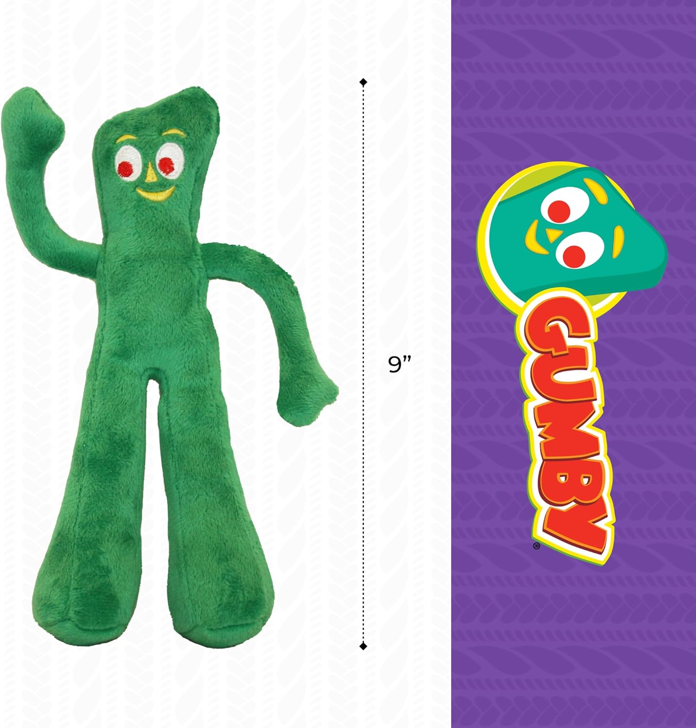 Manufacturer   Multipet Gumby Dog Plush Toy - Squeaky Toy for All Dogs - Extra Soft Plush w/ Flexible Legs & Arms - Stuffed Animal for Cuddling & Playing - Cute Dog Pet Toy (9", Green)    Dog toy