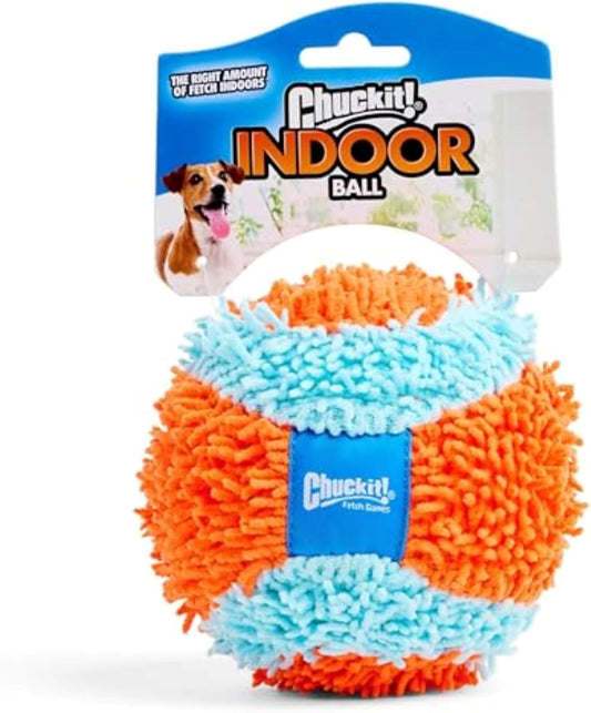 Manufacturer   Chuckit! Indoor Fetch Ball Dog Toy for Dogs - Interactive Dog Toys for Boredom, 4.75 Inch, Orange and Blue    Dog toy