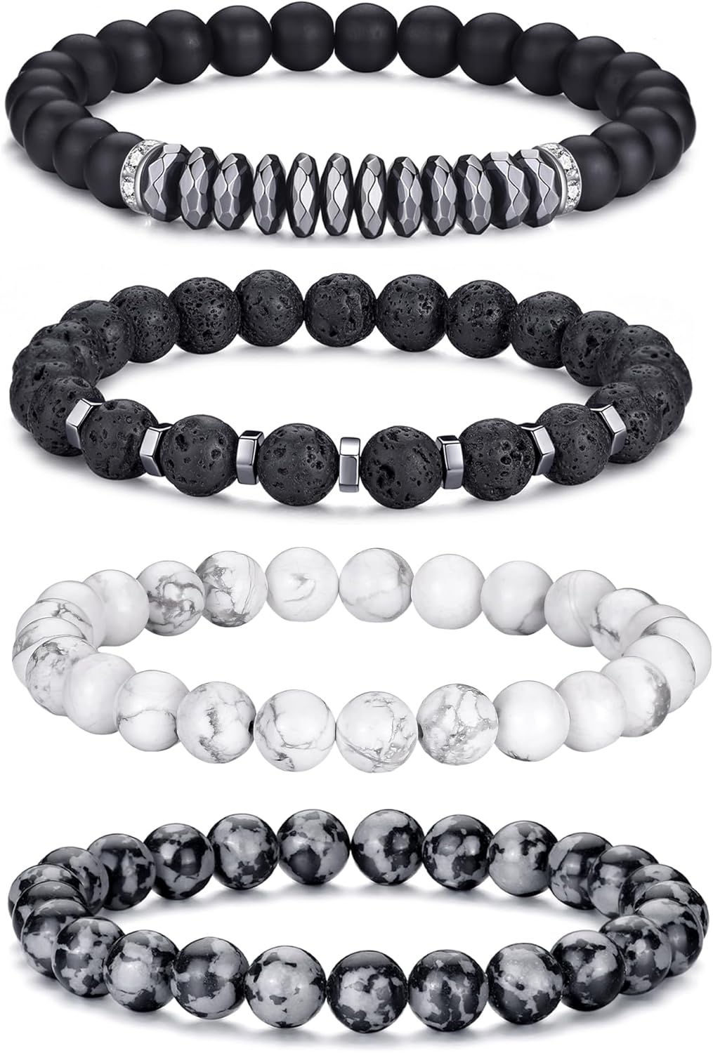 Manufacturer  RANKEEF Tiger Eye Bracelet For Men 8MM Natural Stone Stretch Adjustable Black Crystal Beaded Bracelet for Men Women Gifts  bracelets